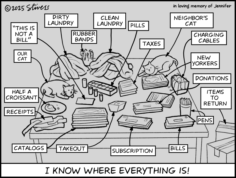 I know where everything is